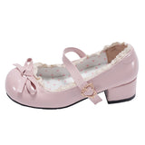 Bonnyshow  Fashion JK Women Mary Jane Shoes Ladies Causal Shallow Butterfly-knot Shoes Spring Autumn Female Leather Shoes