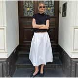 Bonnyshow  Pleated Women's T-shirt Chic Lace Up Round-neck Short Sleeve Female Crop Tops Summer Lady Streetwear Outerwear Street Tops
