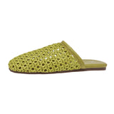 Bonnyshow  Weave Flats Mules Shoes Women Casual Sandals Summer Slippers Slingback 2025 Fashion Beach Slides New Trend Mujer De Sandalias