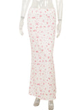 Bonnyshow  Summer Print Women's Skrit Floral Sheath Regular Causal Basic Slim Fit Beach Style Elegant Female Vestidos