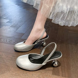 Bonnyshow  Designer Cover Toe Women Sandals Concise Party Dress Singbacks Pumps Summer Strange Style Women's Sandalias