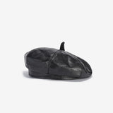 Bonnyshow Vintage PU Leather Beret Hat Women Autumn Winter Warm Octagonal Cap Elegant Solid Color Female Lady Painters Caps