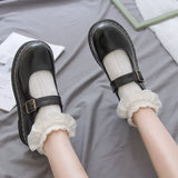 Bonnyshow White Lolita Japanese Frilly Ruffle Socks Women Socks Solid White Black Meshes Lace Girls Sweet Harajuku Kawaii Cute Short Socks