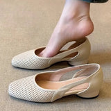 Bonnyshow  Ladies Shoes 2025 Fashion Shallow Women's High Heels New Slip-on Casual Hot Sale Soft Bottom Best Seller Flat Low Heels Zapatos