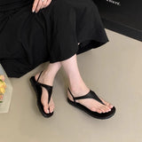 Bonnyshow  Summer Clip Toe Women Gladiator Sandals Casual Beach Vacation Shoes Ladies Elegant Dress Flats Sandalias