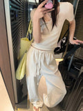 Bonnyshow Wide-Leg Pants Women's Summer New Fashion Premium Loose Casual Trousers