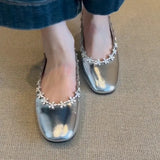 Bonnyshow  Fashion Shallow Women Ballet Flats Shoes Casual Female Slip On Footwear Designer Shallow Women Comfort Soft Sole Flats Shoes