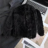 Bonnyshow Y2K Rabbit Ears Plush Hat for Women Winter Warm Fluffy Fur Balaclava Cap Solid Color Lady Girls Ear Protection Beanie Caps 바라클라바
