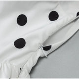 Bonnyshow  Sexy Polka Dot Halter Bubble Mini Dress Women Fashion Backless Lace Up Slim Puffy Dresses Lady Summer Chic Street Party Vestidos