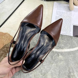 Bonnyshow  Summer 2025 Women's Versatile Fairy Tale Style Semi-Closed Flat Sandals with Skirt Buckle Thick Heel All-Match Flat Shoes