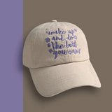 Bonnyshow Letter Embroidery Baseball Cap for Women Y2K Summer Girls Hip-hop Sun Hat Retro Washed Cotton Lady Snapback Caps