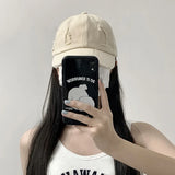 Bonnyshow Solid Color Hole Baseball Caps for Women Man Adjustable Cotton Outdoor Sun Visor Hats Streetwear Snapback Hip Hop Hats