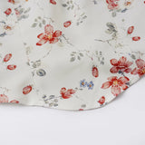 Bonnyshow  Fashion Bandage Skinny Floral Prints Women Camisole Tops Square Neck Sweet Backless Blouses