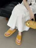 Bonnyshow  Designer Flat Thong Sandals Women's Shoes Outer Summer Slippers Beach Roman Sandals Women