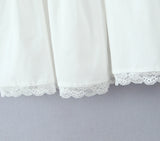 Bonnyshow  Bohemian Style Bow O Neck White Midi Dress Women Front Lace Up Bandage Sleeveless Casual Summer Dresses Holiday Robe