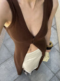 Bonnyshow  Summer Fashion Cardigan Robes Solid V-Neck Single Breasted Sleeveless Dresses Casual Loose Commuter Street Dress Women