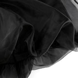 Bonnyshow  Black Mesh See Through A-line Skirt Women Streetwear Fashion Elastic Waist Maxi Skirts Summer Simple Casual Sexy Long Skirt New