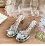 Bonnyshow  Summer Cover Toe Women Sandals Fashion Thick Heel Singbacks Mules Shoes Ladies Outdoor Gladiator Sandalias