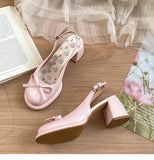 Bonnyshow  Summer Cover Toe Women Sandals Fashion Thick Heel Singbacks Mules Shoes Ladies Outdoor Gladiator Sandalias