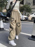 Bonnyshow Y2K Style Women Cargo Pants Loose Low Waist Sweatpants Hip Hop Oversize Pants Harajuku Fashion Vintage Casual Wide Leg Trousers