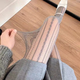 Bonnyshow Hollowed Out Lace Tights Geometric Striped Patterned Fishnet Pantyhose for Women