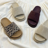 Bonnyshow  Leopard Slippers Women Flats Casual Sandals Beach Shoes Summer 2025 Trend Walking Flip Flops Sport Shoes Slingback Slides Woman