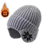 Bonnyshow Winter Knit Earflap Hat for Women Solid Color Pompom Ear Protection Baseball Cap Female Outdoor Cycling Earmuff Caps Gorras 겨울모자