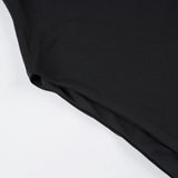 Bonnyshow  Simple Solid Skinny Metal Halter Bodysuits Sexy Summer Ruched Hottie Fashion Backless Rompers