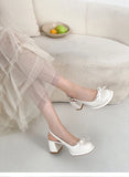 Bonnyshow  Summer Cover Toe Women Sandals Fashion Thick Heel Singbacks Mules Shoes Ladies Outdoor Gladiator Sandalias