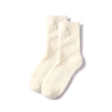 Bonnyshow Winter Mink Fleece Socks for Women Warm Thicken Plush Floor Sock Female Solid Color Thermal Snow Home Sleep Socks