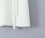 Bonnyshow  3 COLORS Sexy Knitting Tie Bow Halter Collar Dress Women Lacing Up Bow Belt Skinny Package Hips Short Knit Dresses Tank Robe