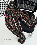 Bonnyshow  Retro Vacation Style Floral Casual Pants Women Summer Thin Ice Silk Cool Sunscreen High Waist Loose Drop Wide Leg Long Pants