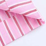 Bonnyshow  Women's Versatile Collar Striped Shirt with Belt Casual Pants Spring New Style Three Piece Set