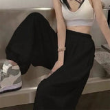 Bonnyshow Oversize Sweatpants For Women High Waist Sports Pants Fashion Casual Baggy Pants Female Joggers Streetwear Harajuku Trousers