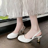 Bonnyshow  Designer Cover Toe Women Sandals Concise Party Dress Singbacks Pumps Summer Strange Style Women's Sandalias