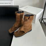 Bonnyshow  Sandal Woman Boot Clogs Wedge Increasing Height Buckle Female Shoe Flip Flops Platform Comfort Girls Corrective Scandals Increas