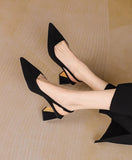 Bonnyshow  Black Sandals Women Summer New Fashion Women's Pointed Square Heel Sandals Pumps Women Shoes Office Dress Shoes Sexy High Shoes
