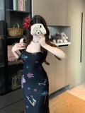Bonnyshow  Sexy Bodycon Mermaid Dress Summer Fashion Strap Runway Party Robe Women Long Vestidos 2025 New