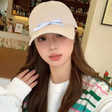 Bonnyshow Korean Ins Bow Knot Baseball Cap Summer and Spring Sun Protection Japanese Y2k Fashions Baseball Cap Travel Beach Hat Women