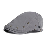 Bonnyshow Spring Summer Rivet Cabbie Newsboy Caps Women Solid Color Flat Peaked Beret Casual Outdoor Golf Driving Hat Bonnets