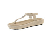 Bonnyshow  Summer Shoes Women Bohemia Beach Flip Flops Soft Flat Sandals Woman Casual Comfortable Plus Size Wedge Sandals