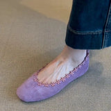 Bonnyshow  Fashion Shallow Women Ballet Flats Shoes Casual Female Slip On Footwear Designer Shallow Women Comfort Soft Sole Flats Shoes