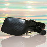 Bonnyshow  New Design Crystal Square Clip Toe Women Slippers Fashion High Heels Sandals Summer Flip Flops Slide Shoes