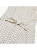 Bonnyshow  Short Sleeve V Neck Polka Dot Back Bow Tie Waist Mini Dress For Women Summer French Style Slim Casual Elegant Short Dress