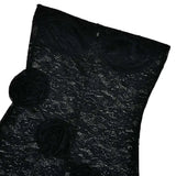 Bonnyshow  Sexy Strapless Transparent Lace Wers Women Maxi Backless Evening Dress Female Autumn New Elegant Party Clubwear