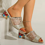 Bonnyshow  Shoes Low Fabric Rome Hoof Heels PU Rubber Cotton Shoes Low Hoof Heels Fabric Rubber Rome PU