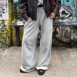 Bonnyshow Baggy Women Grey Sweatpants Oversized Korean Fashion Jogger Basic Pants Men Hip Hop Streetwear Casual Harajuku Trousers