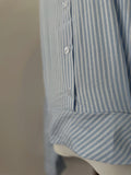 Bonnyshow  Loose Casual Blouse Stripe Shirts Mini Skirt 2 Pieces Sets Women Suit Spring Summer High Waist Short Skirt Set
