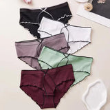 Bonnyshow Solid Color Sexy Women's Panties Cotton Comfortable Women's Underwear Home Erotic Soft Female Lingerie Seamless Underpants