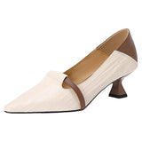 Bonnyshow  New Women Heels Loafers Footwear Elegant Slingback Pointed Slip on Party Lady Pumps Shoes Fashion Comefortable Zapatos De Mujer
